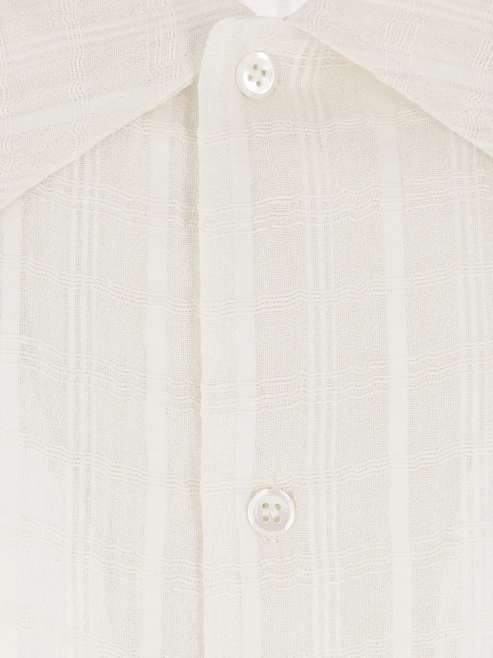 Point-Collar Checked Shirt