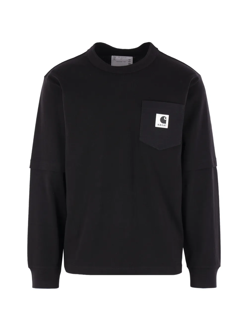 Carhartt WIP x Sacai logo-patch long-sleeve sweatshirt - Nero