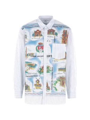 Junya Watanabe MAN Maria Santangelo graphic-print Shirt | Blue
