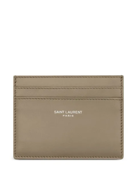 Saint Laurent logo leather card holder