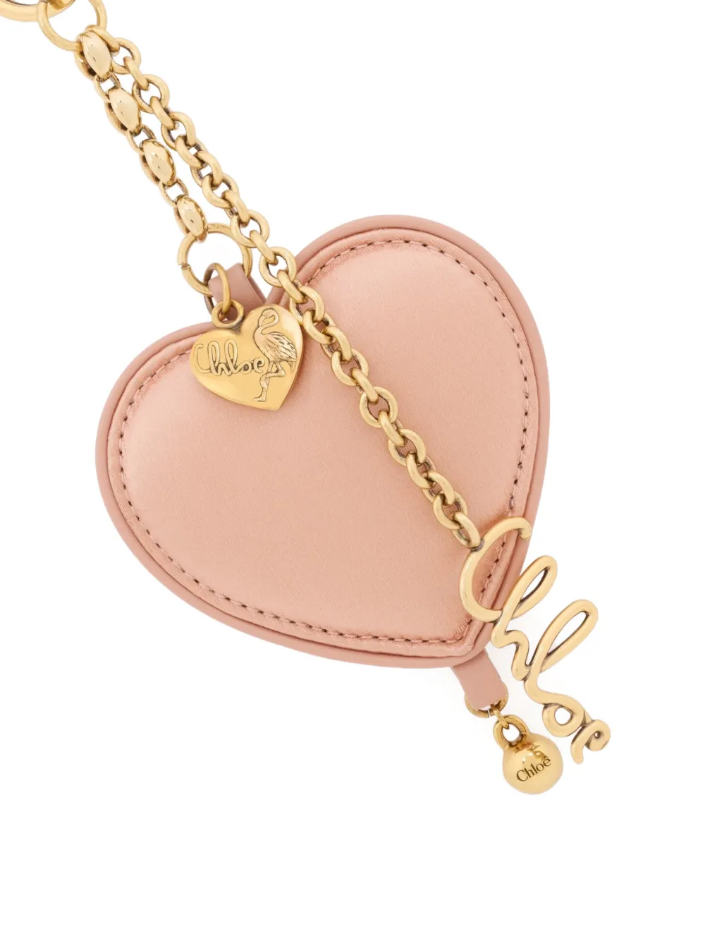 Chloé Tassenbedel met ketting en hart Roze