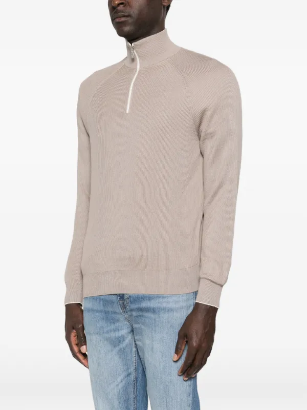 Brunello Cucinelli ハーフジップ セーター | グレー | FARFETCH JP