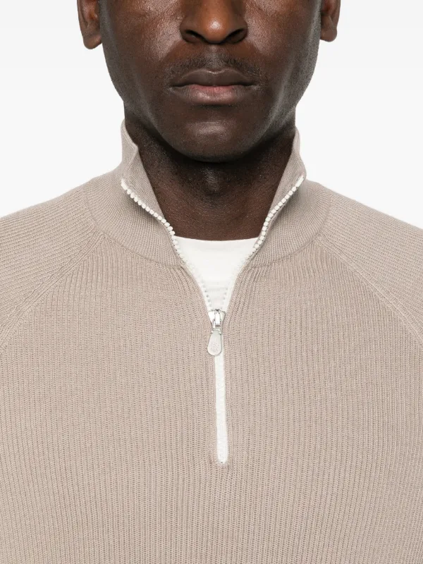 新品未使用◆Brunello Cucinelli ブルネロ ハーフジップセーター Brunello Cucinelli ハーフジップ セーター | グレー | FARFETCH JP