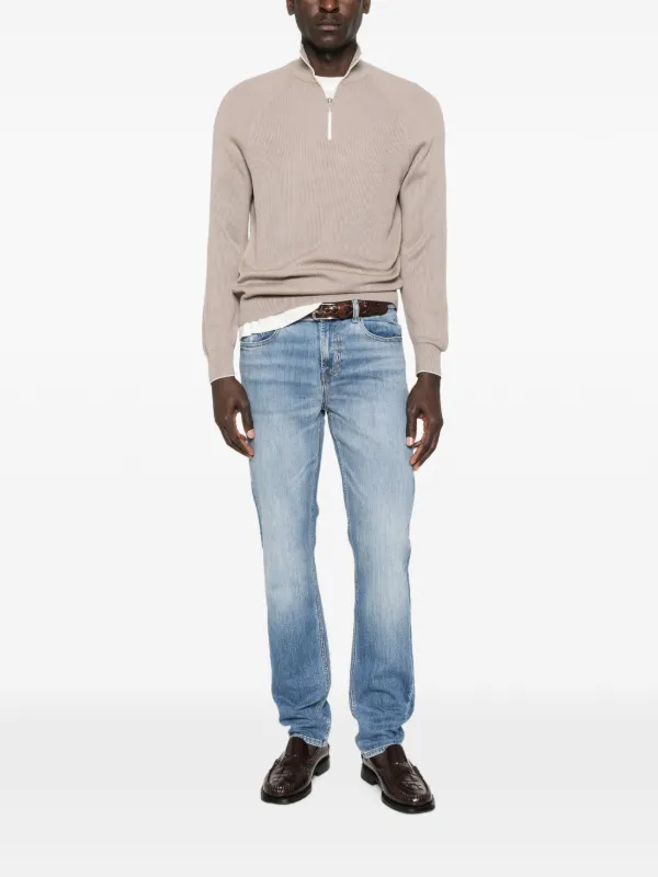 Brunello Cucinelli ハーフジップ セーター | グレー | FARFETCH JP