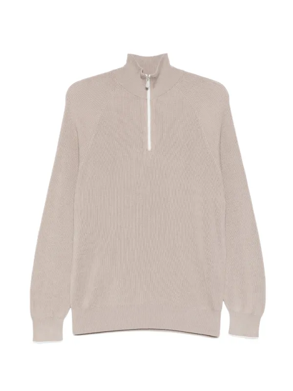 新品未使用◆Brunello Cucinelli ブルネロ ハーフジップセーター Brunello Cucinelli ハーフジップ セーター | グレー | FARFETCH JP