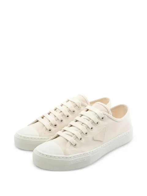 Prada Pre-Owned 2020s canvas triangle-logo sneakers