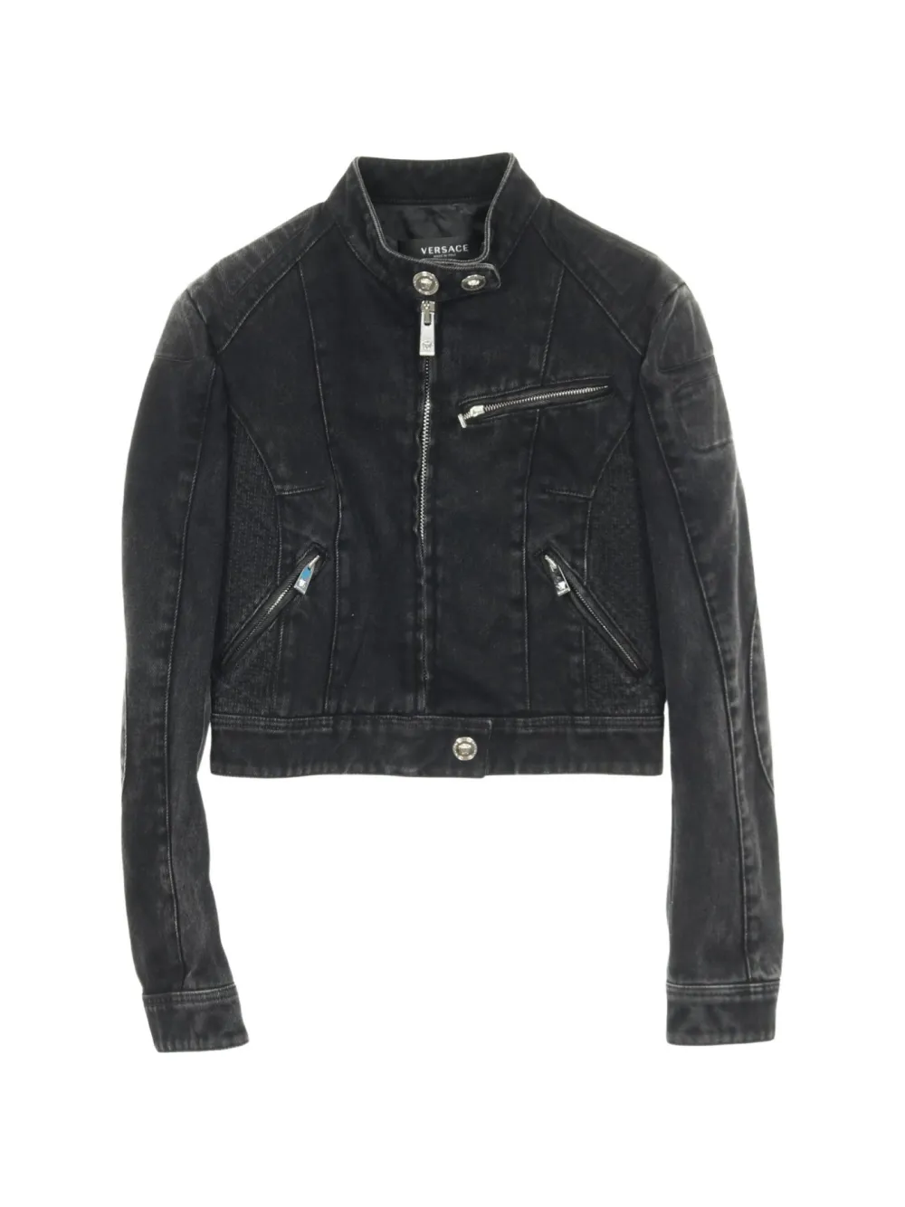 Versace Pre-Owned Giacca denim Medusa anni 2010 - Nero