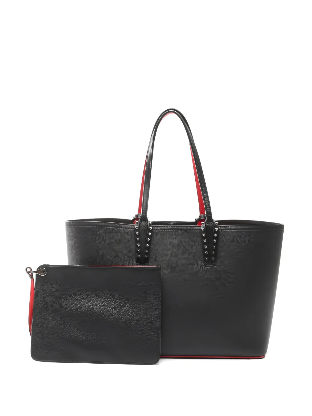 Christian Louboutin Pre-Owned 2000s small Cabata studded leather tote bag - Black
