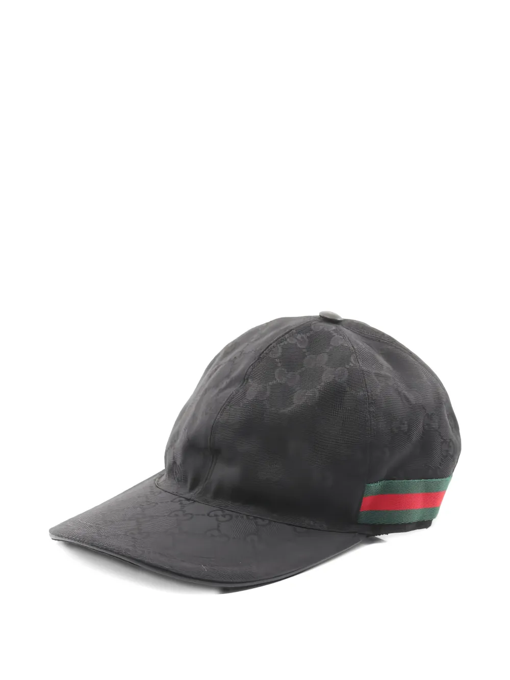 Pre-owned Gucci 2010 Gg Canvas Web Line Cap In Black