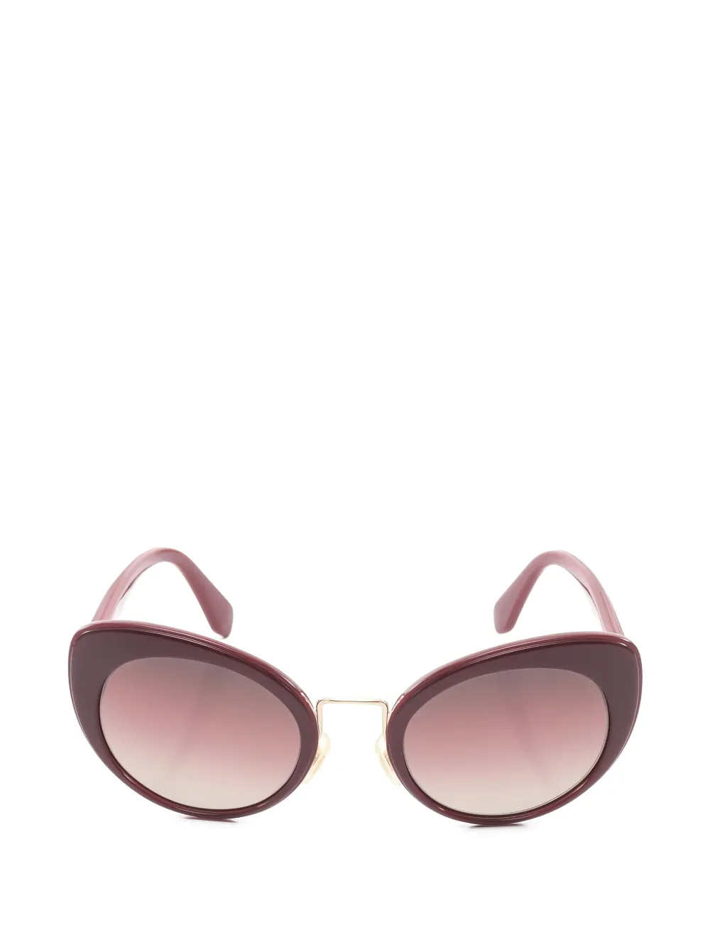 Miu Miu Pre-Owned round sunglasses - Rosso