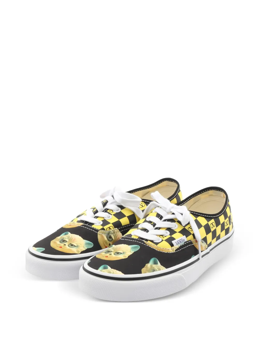 Valentino Garavani Pre-Owned x Vans check canvas sneakers - Nero