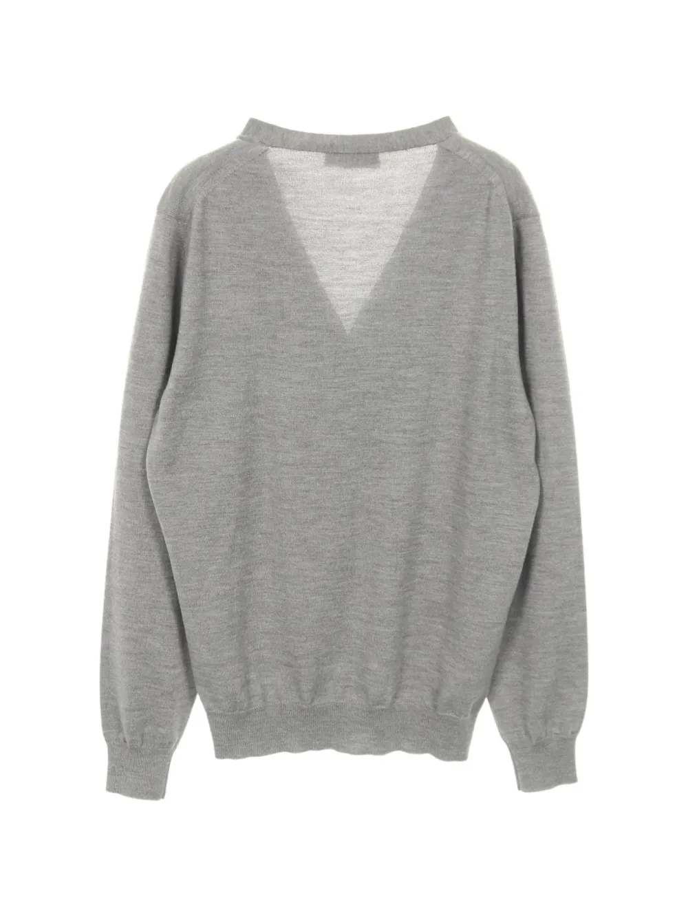 Pre-owned Miu Miu 2010s Wool Cardigan In Grey
