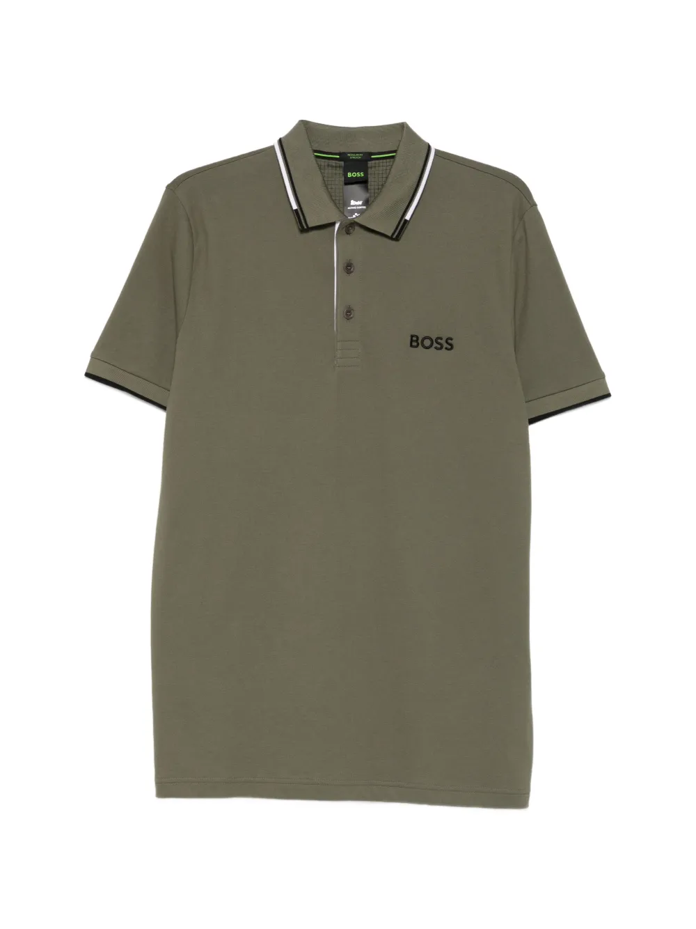 BOSS logo-detail polo shirt - Verde