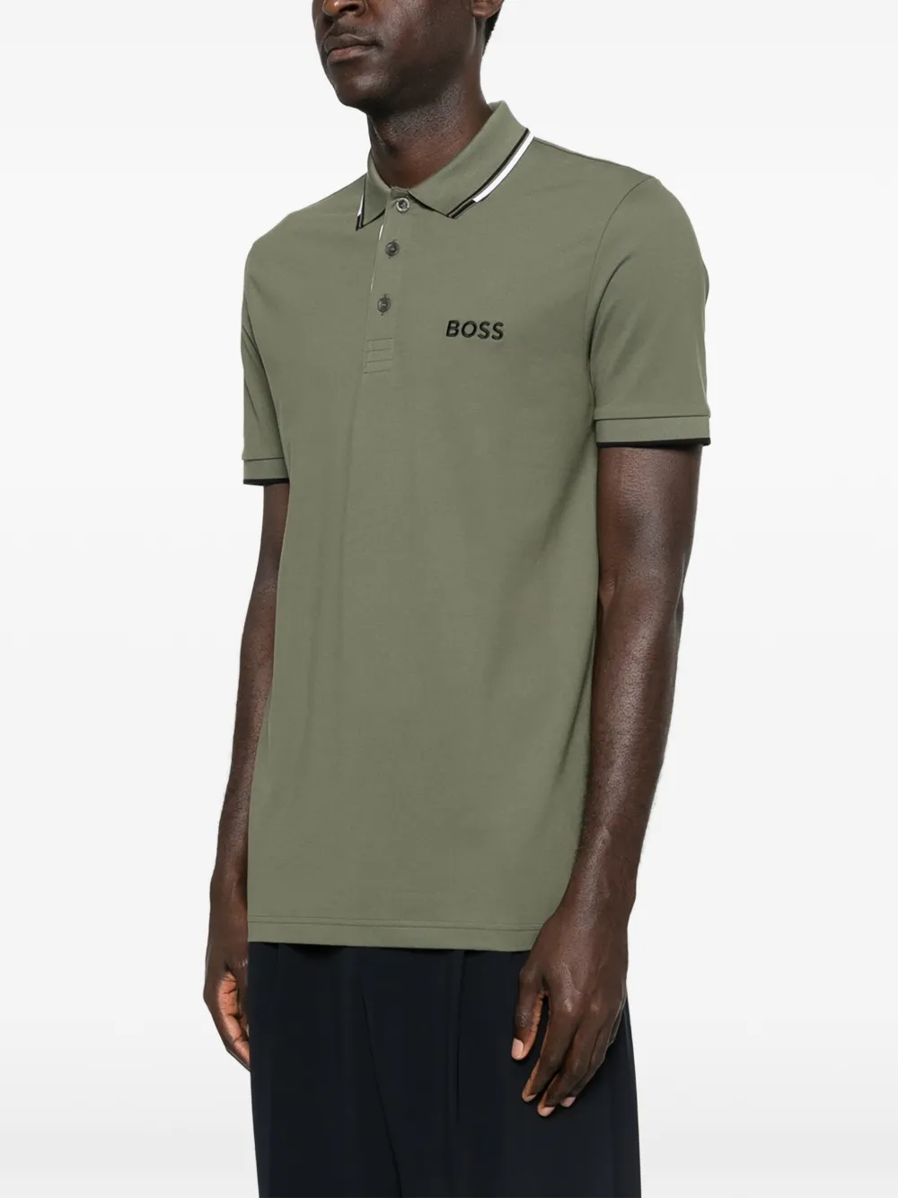 BOSS Poloshirt met logo Groen