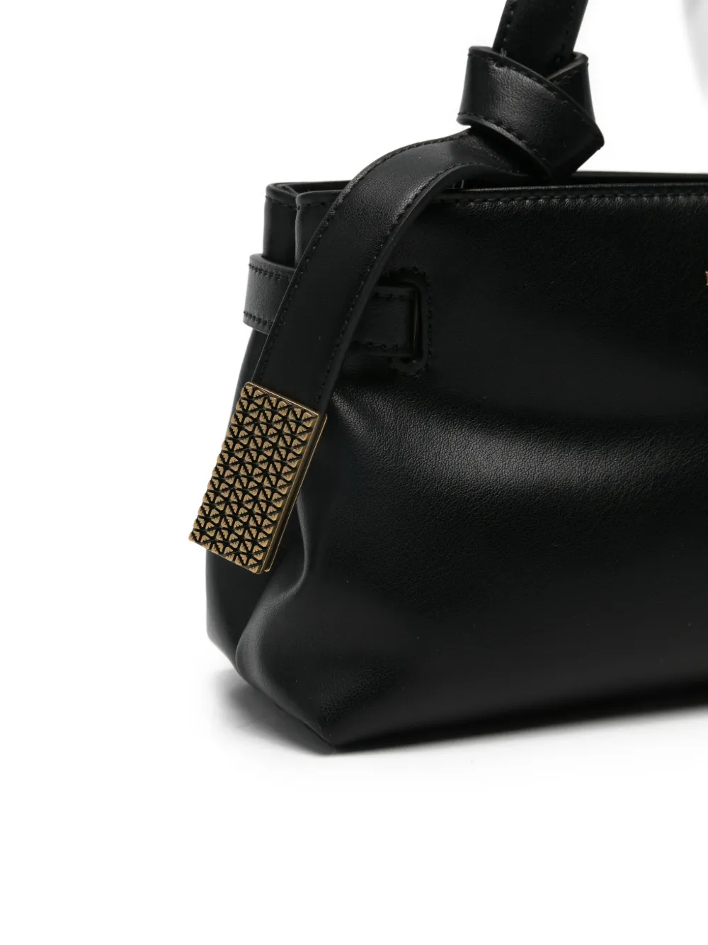 Emporio Armani Shopper met handvat en geknoopt detail Zwart