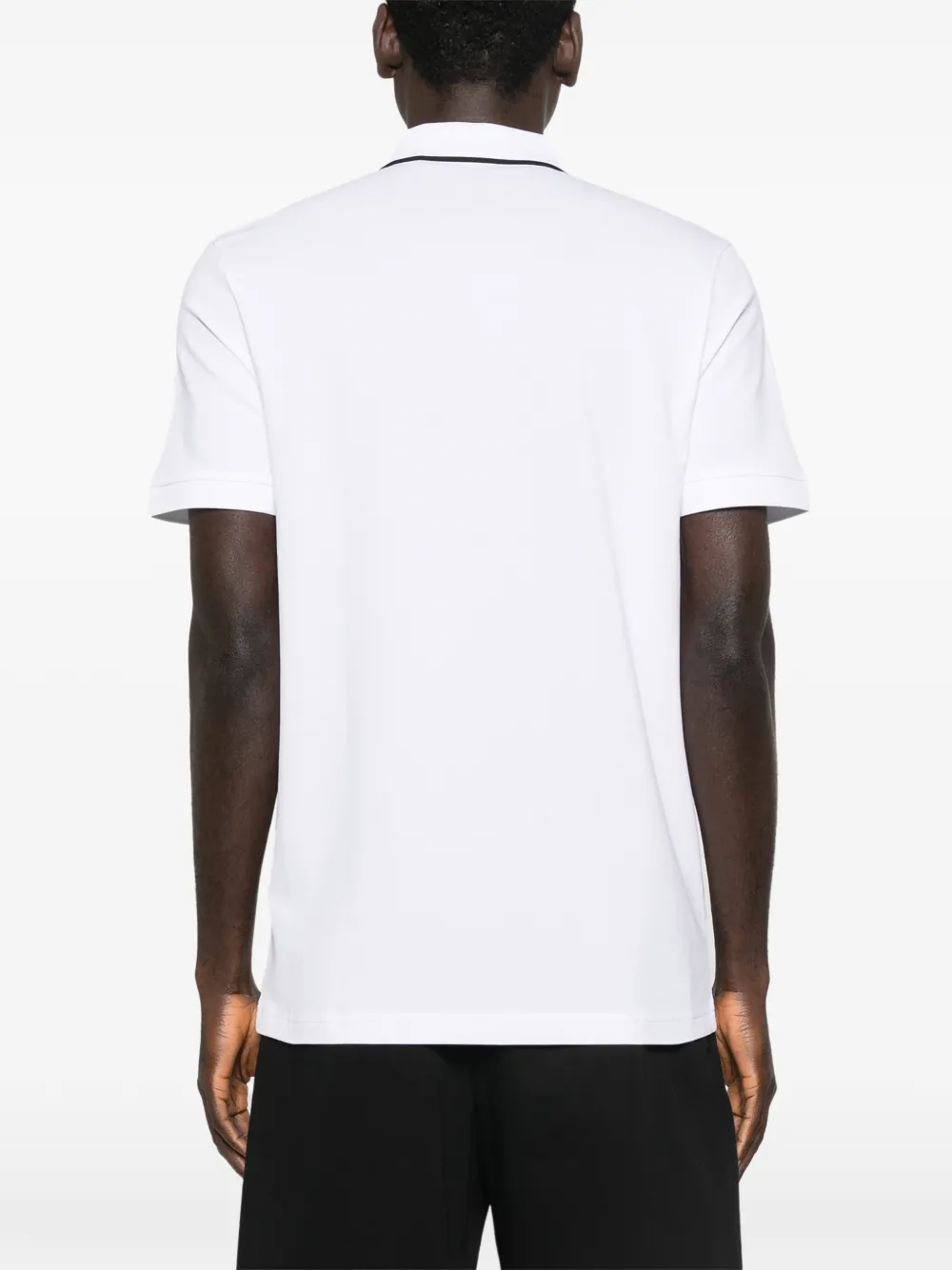 BOSS Poloshirt met ritskraag Wit
