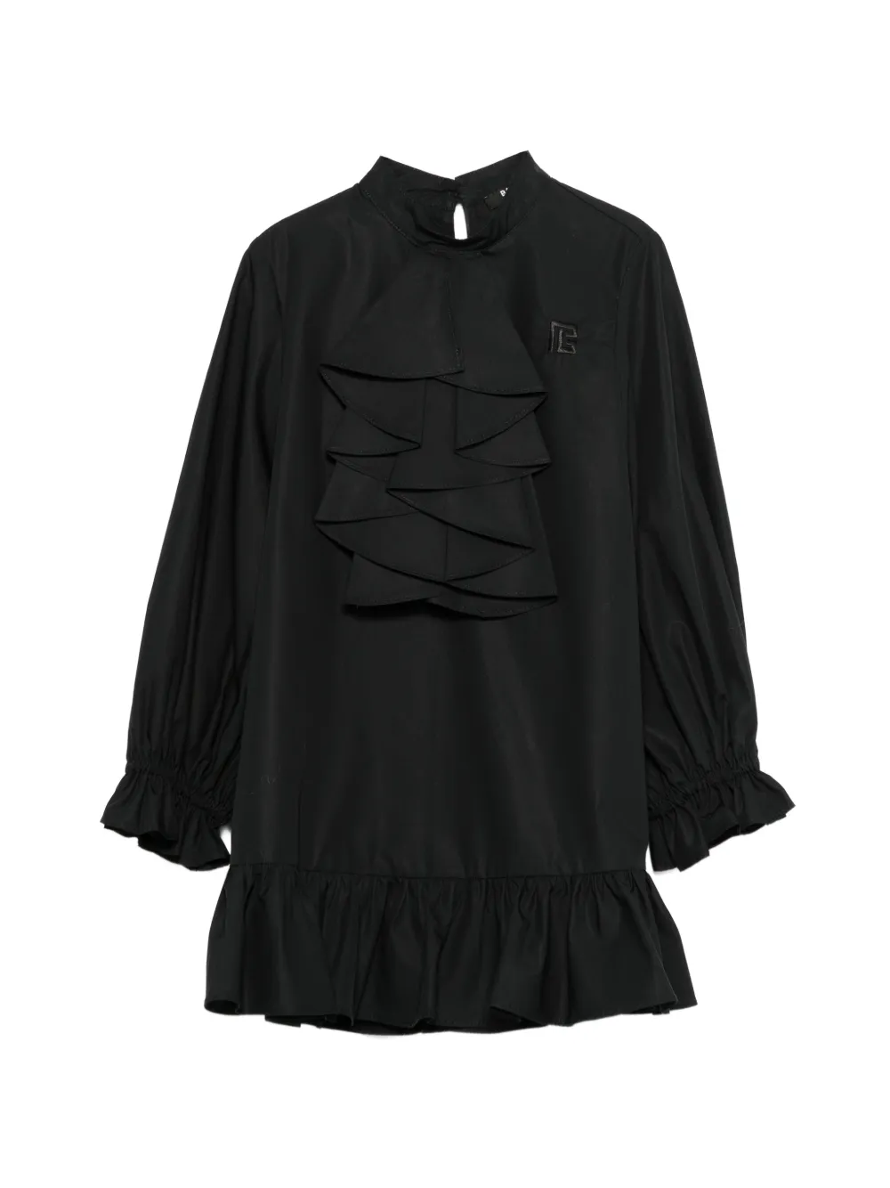 Balmain Kids logo-embroidered dress - Nero