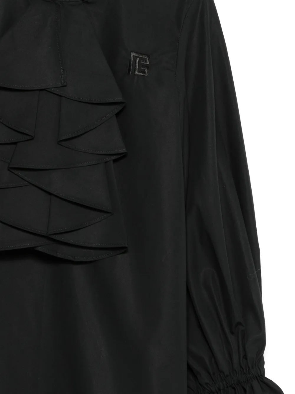  Balmain Kids Logo-embroidered Dress - Black 