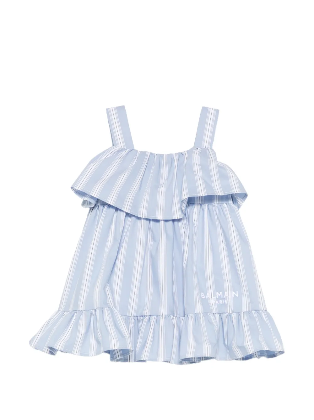 Balmain Kids Abito a righe - Blu