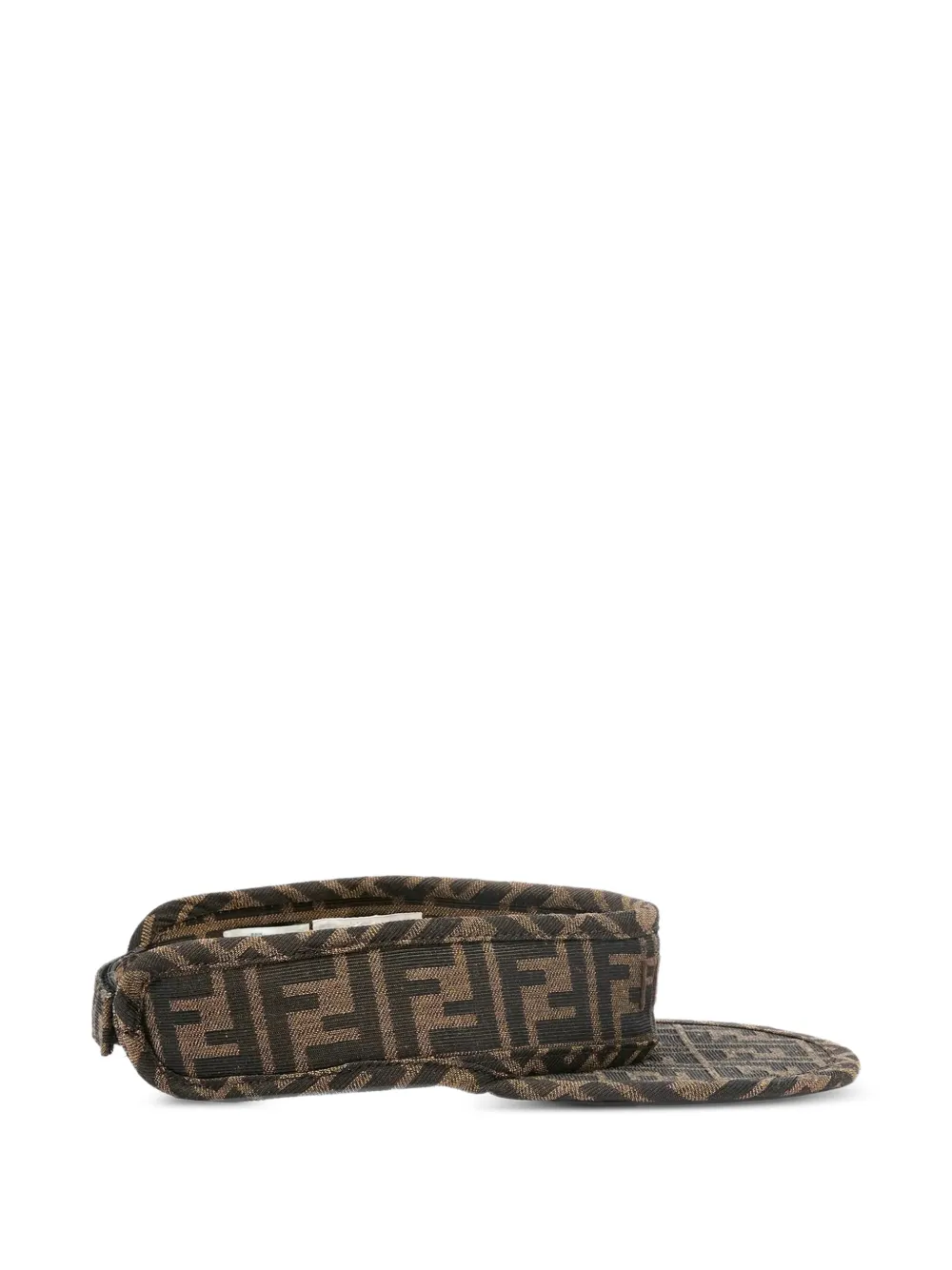 Fendi Kids Zonneklep met FF-logo-jacquard Bruin