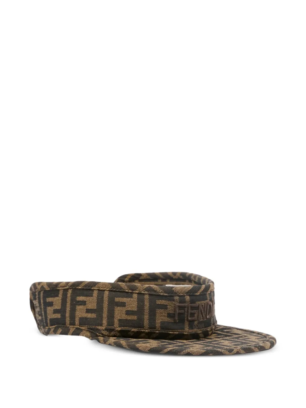 Fendi Kids logo-pattern hat - Marrone