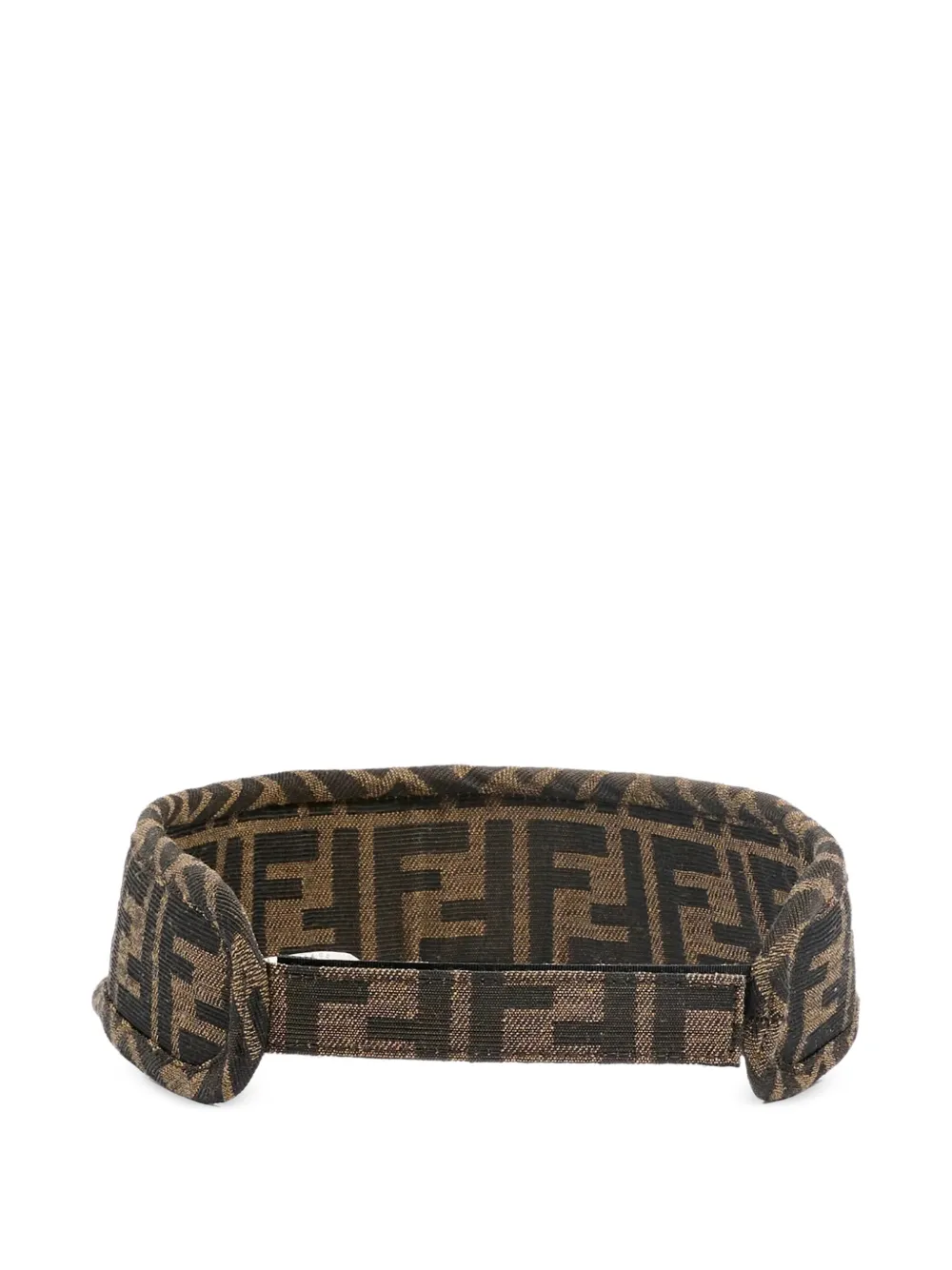 Fendi Kids Zonneklep met FF-logo-jacquard Bruin