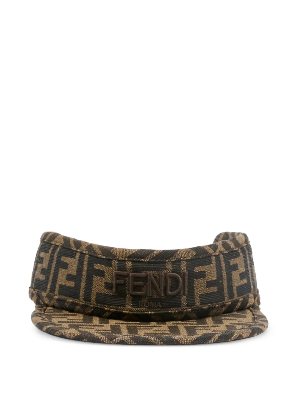 Fendi Kids Zonneklep met FF-logo-jacquard Bruin