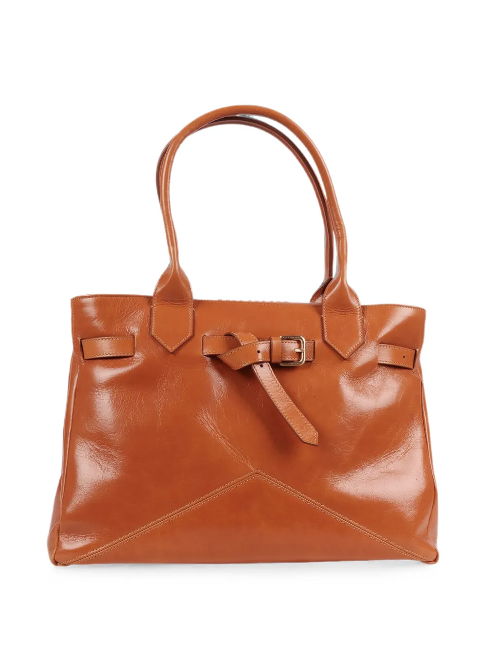 Ballantyne Medium Kate Buckled Tote Bag In Brown
