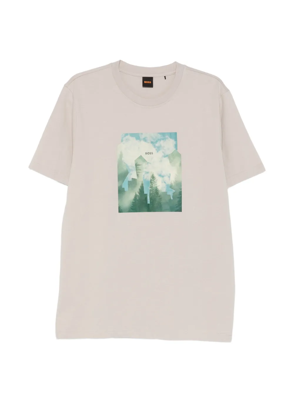 BOSS graphic-print short-sleeve T-shirt - Toni neutri