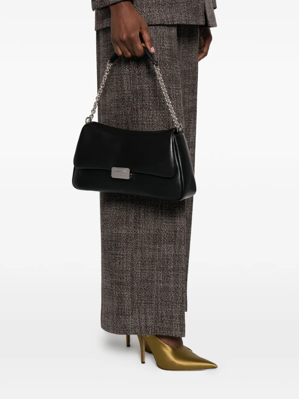 Emporio Armani Schoudertas met kettingband Zwart