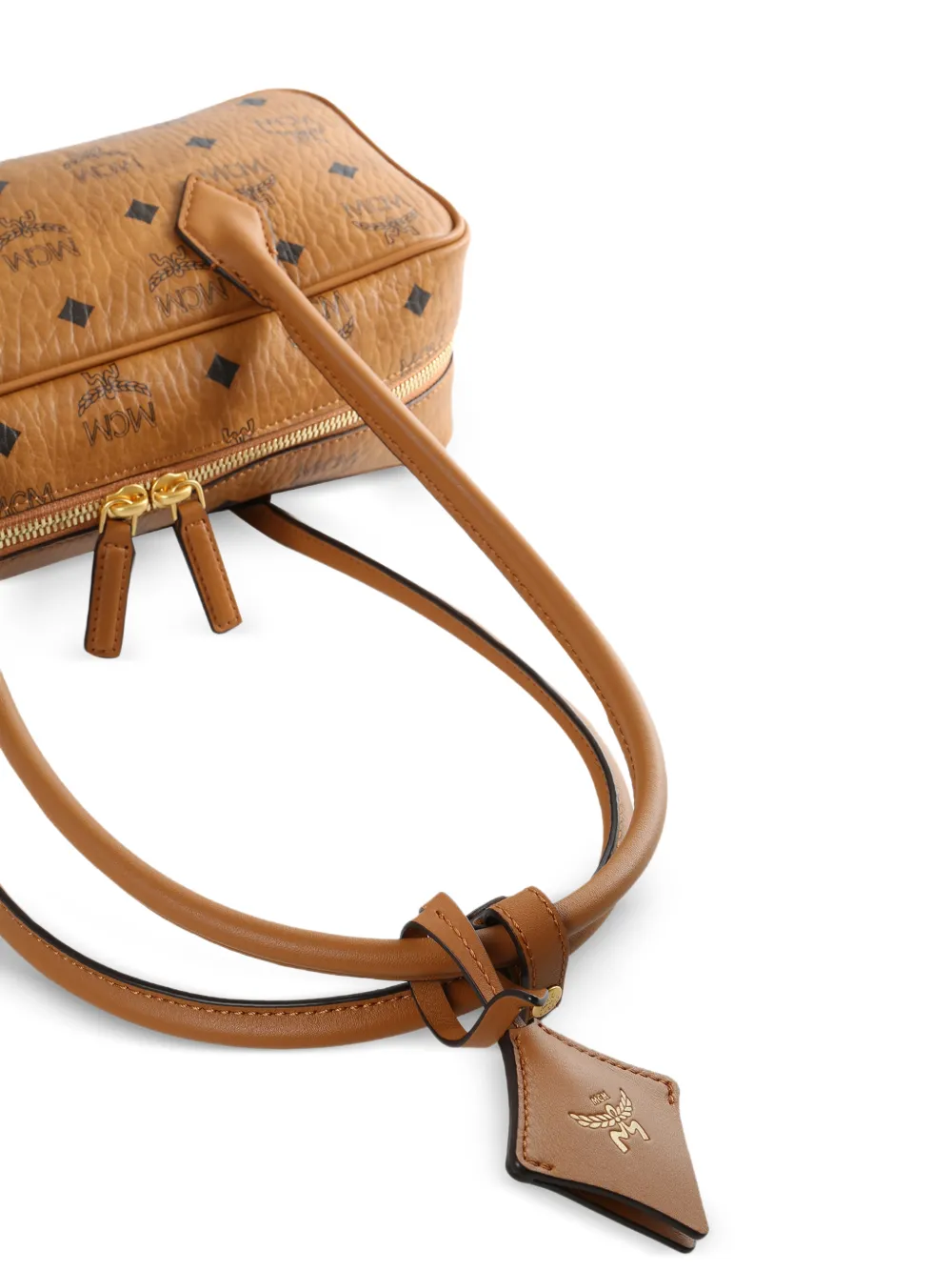 MCM Aren schoudertas met monogram Bruin