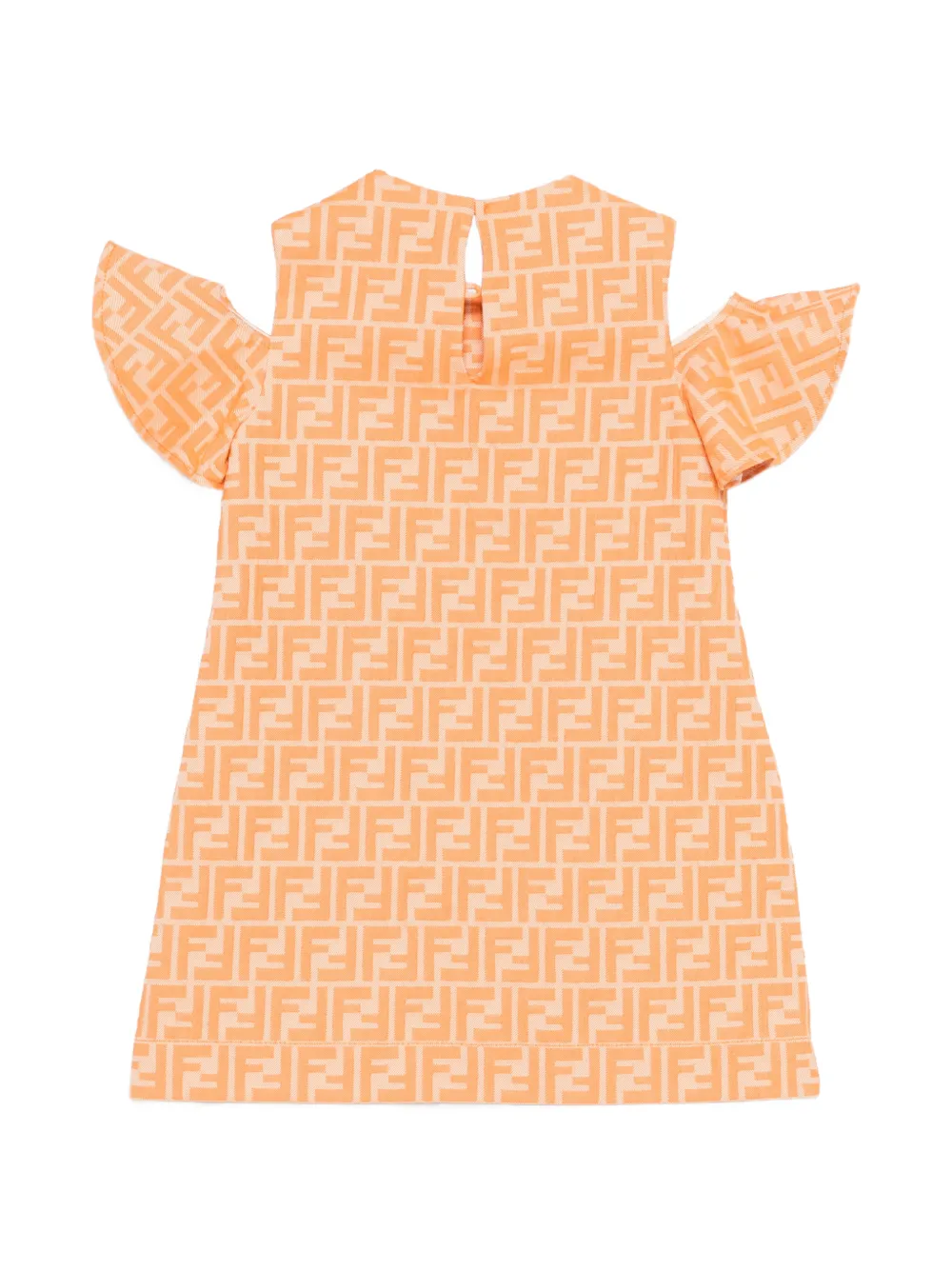 Fendi Kids Jurk met ronde hals Oranje