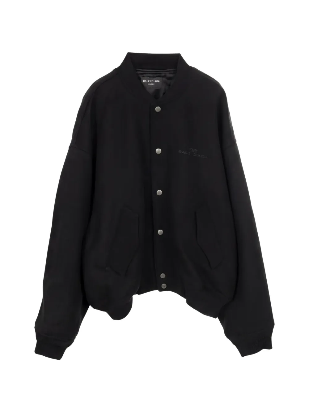 Balenciaga Pre-Owned 2010s logo-embroidery bomber jacket - Nero