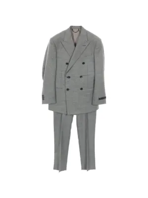 【Louis Vuitton】グレースーツ上下　サイズ52 Louis Vuitton Pre-Owned 2020s double-breasted Wool Suit | Grey