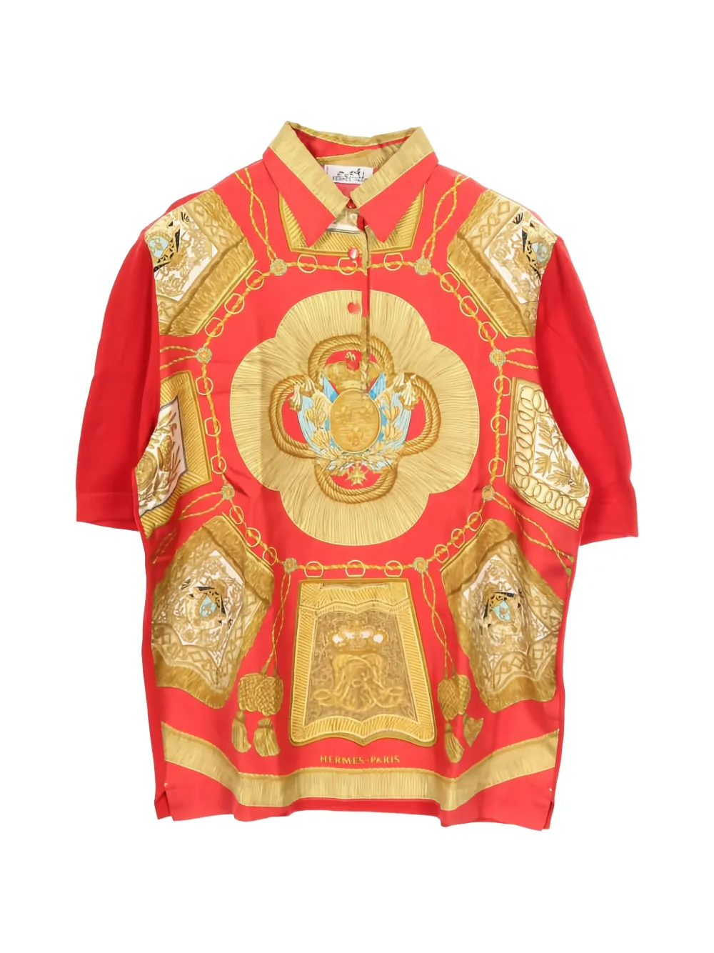 Hermès Pre-Owned 2000s chain silk shirt - Rosso