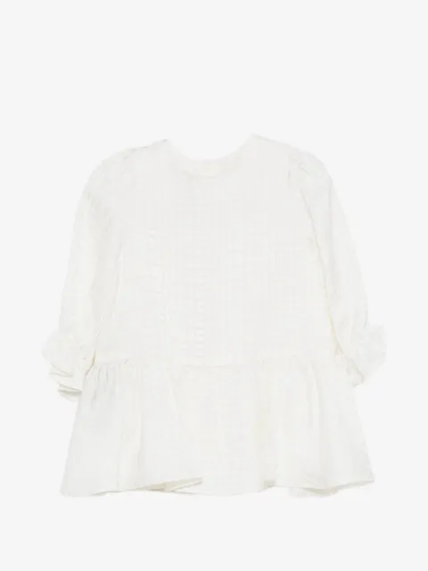 Balmain Kids white dress (set of two)