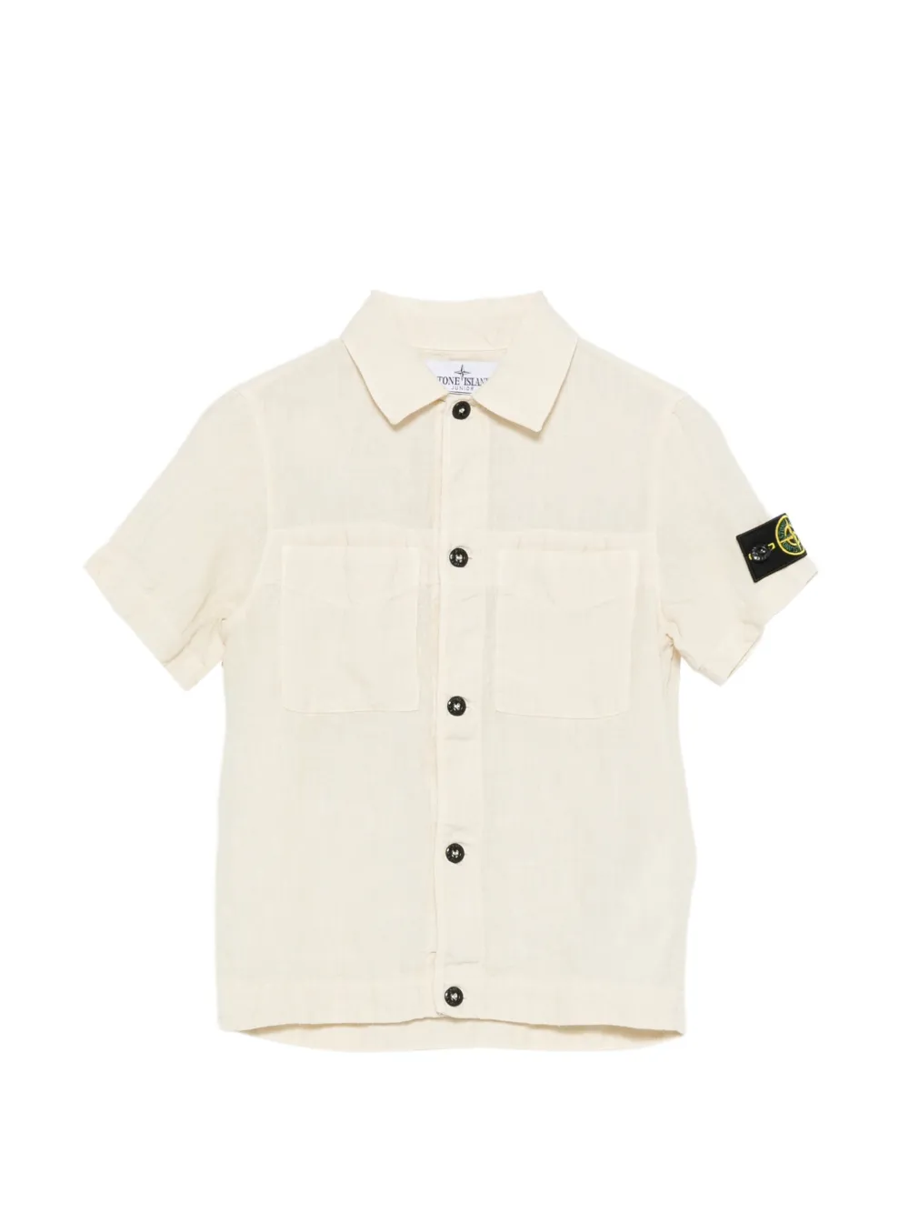 Stone Island Junior chest-pocket short-sleeve shirt - Toni neutri