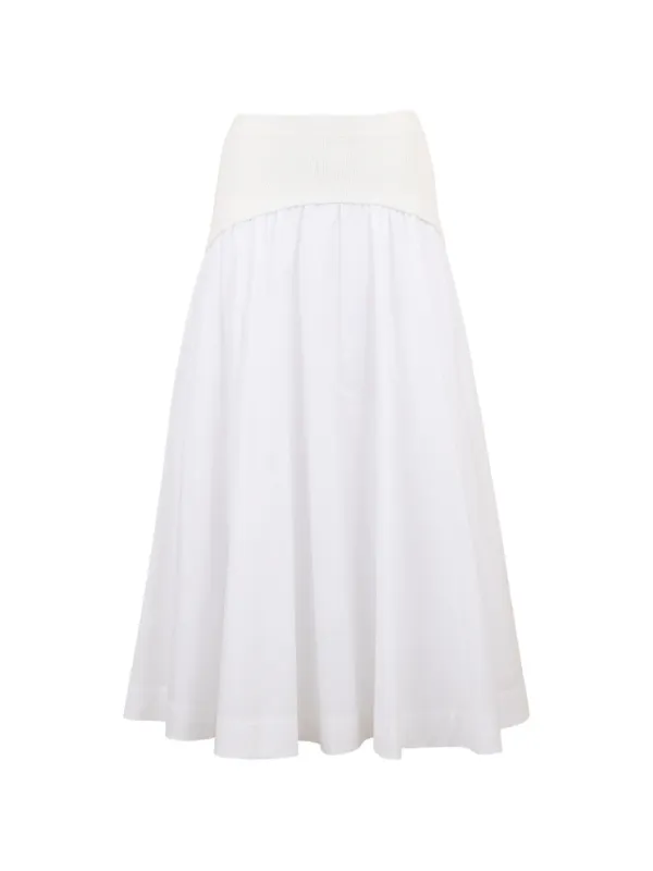 Simkhai Ovie Midi Skirt in White