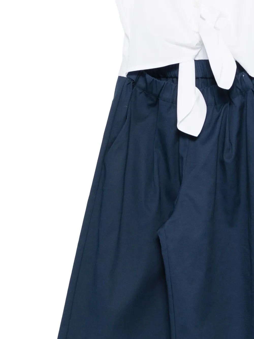  Balmain Kids Tie-front Sleeveless Jumpsuit - Blue 