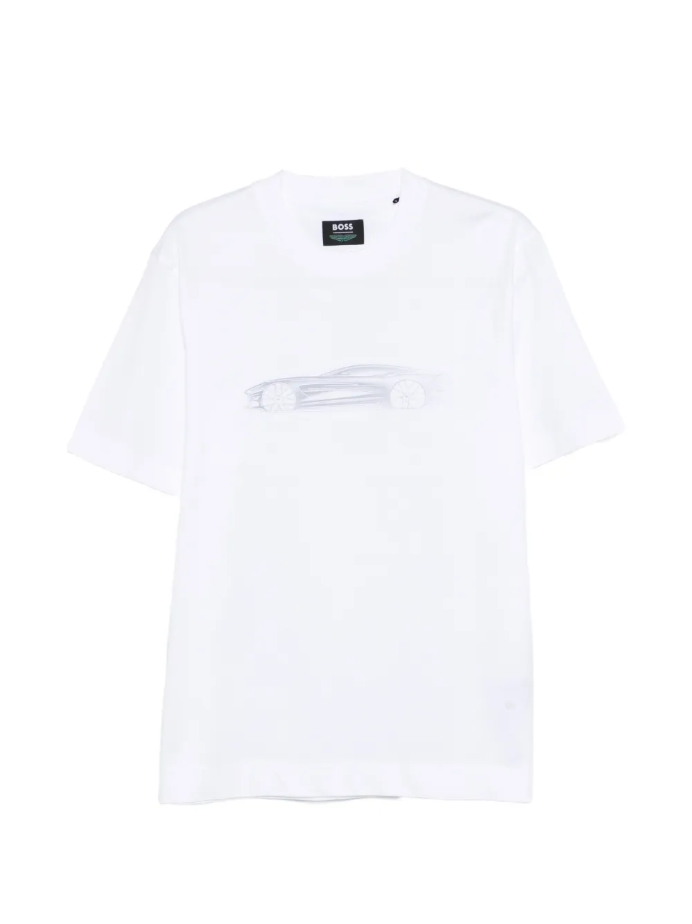BOSS car-print T-shirt – White