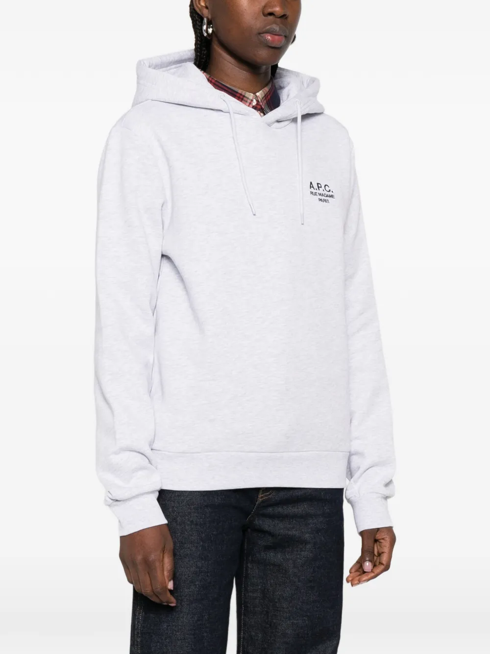 A.P.C. Hoodie met geborduurd logo Grijs