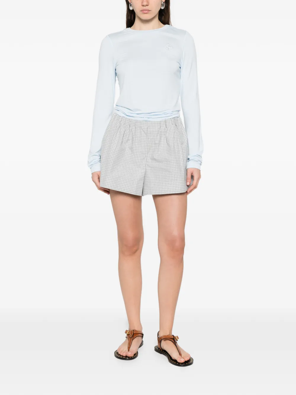 Casablanca T-shirt met lange mouwen Blauw