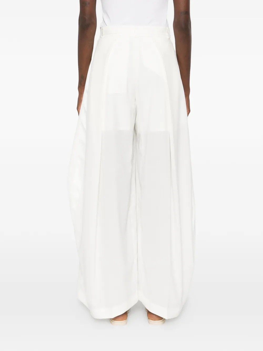 sacai Broek met gesp Wit