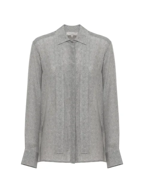 Antonelli herringbone long-sleeved shirt