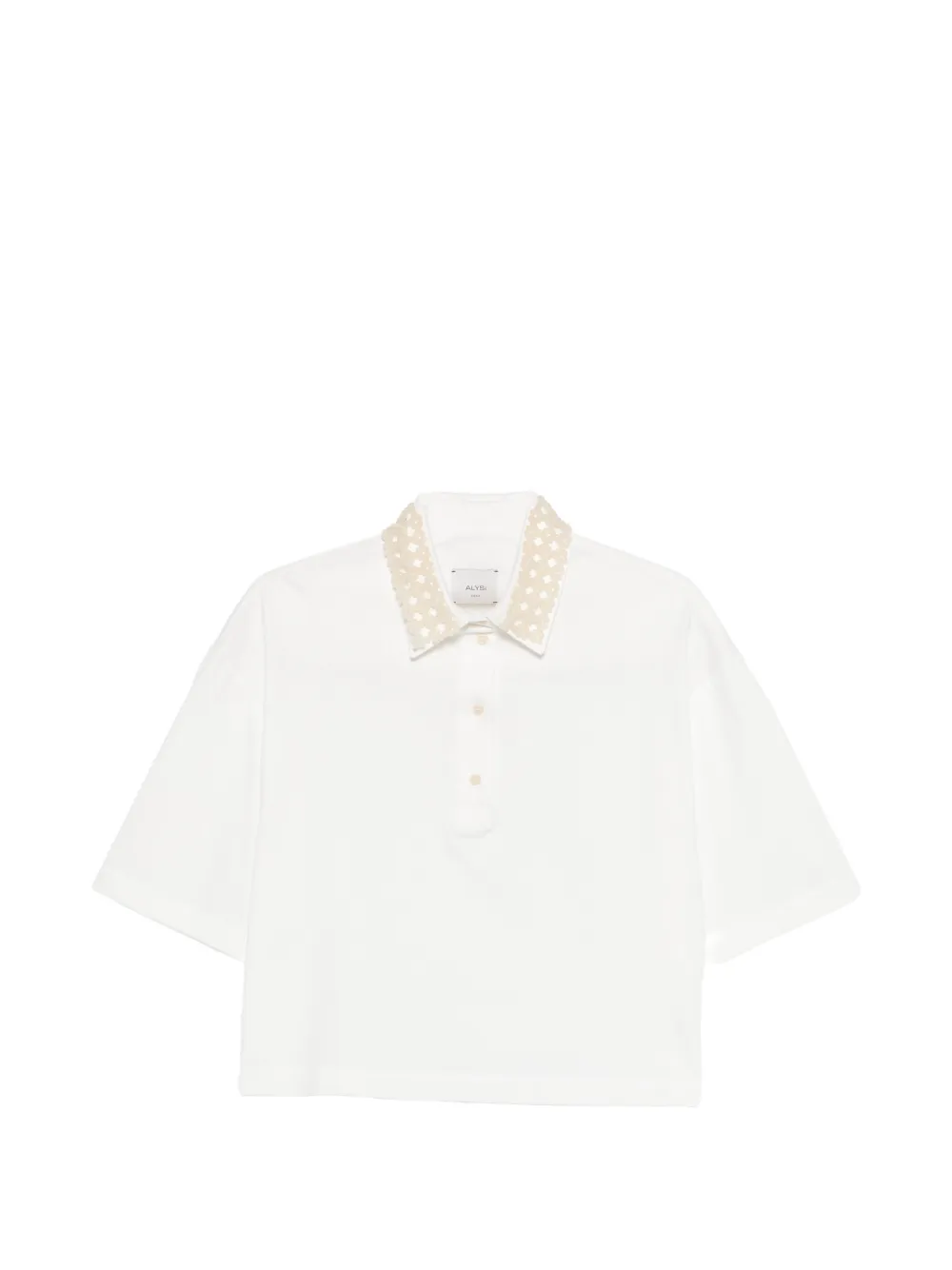 Alysi beaded polo shirt - Bianco