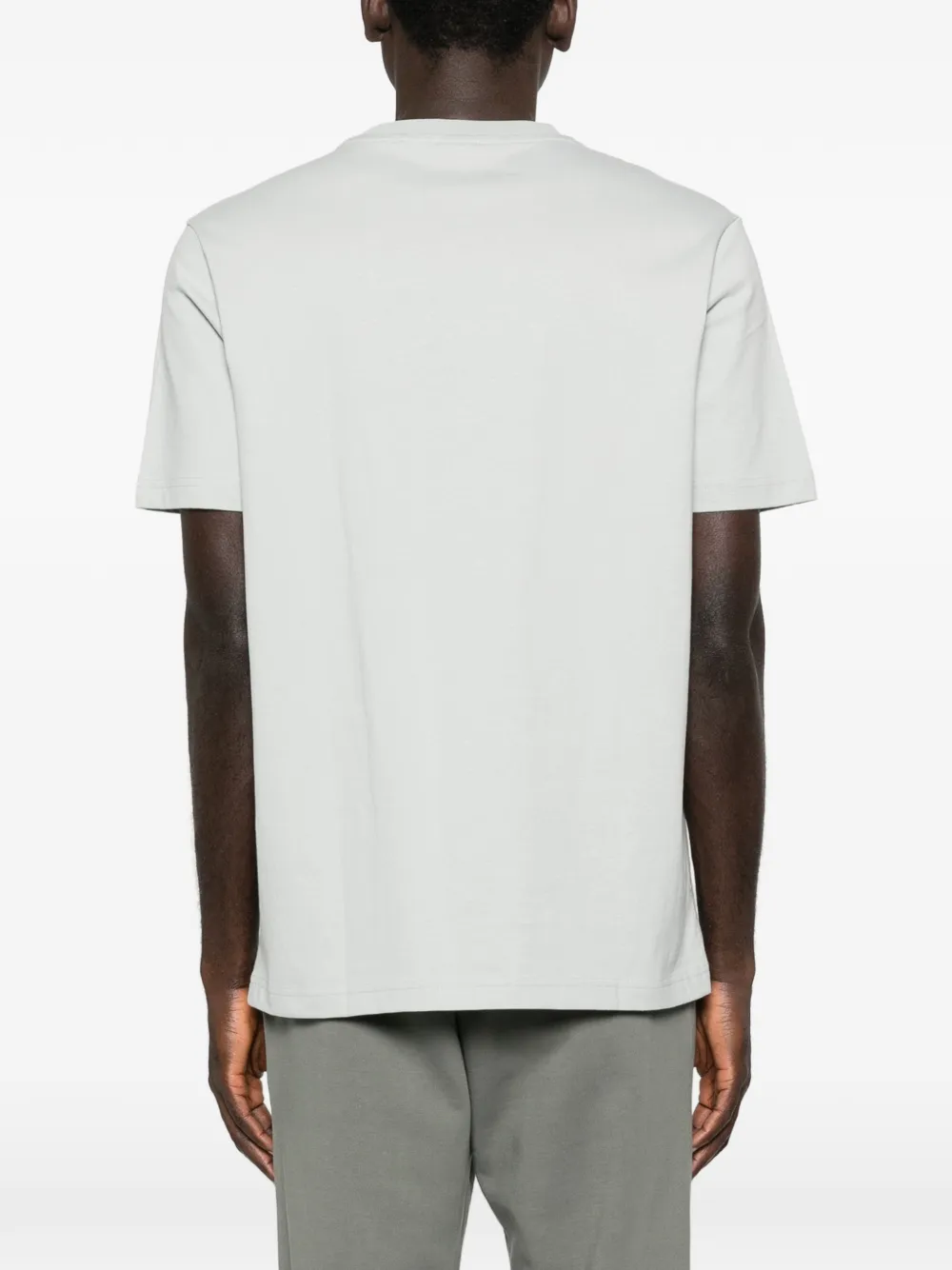 BOSS Regular-fit katoenen jersey T-shirt Grijs