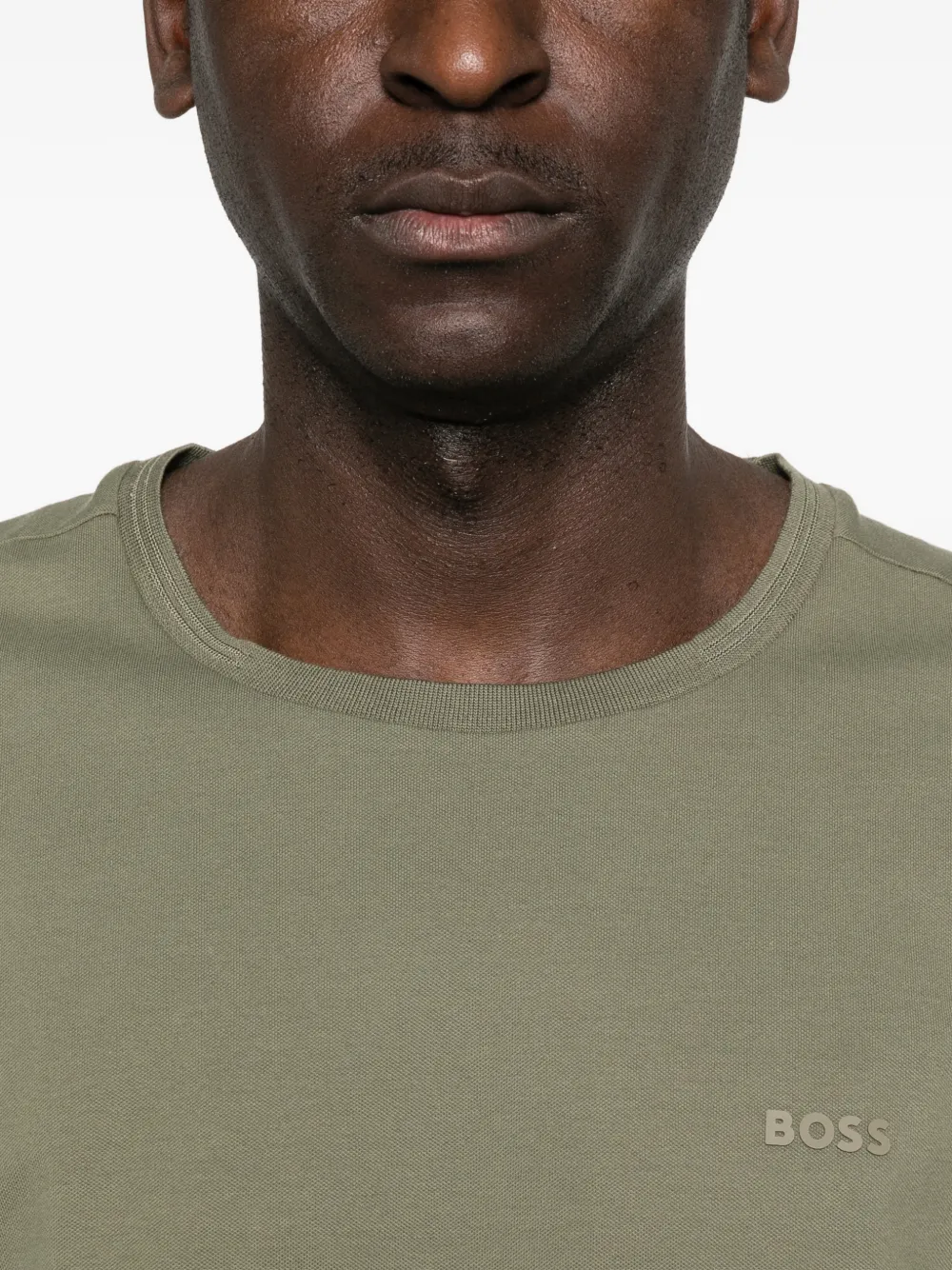 BOSS T-shirt met ronde hals Groen