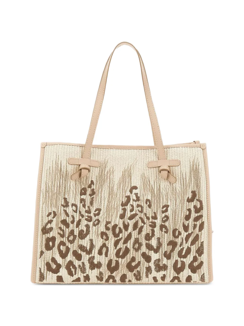 GIANNI CHIARINI Marcella animal-print shoulder bag - Toni neutri