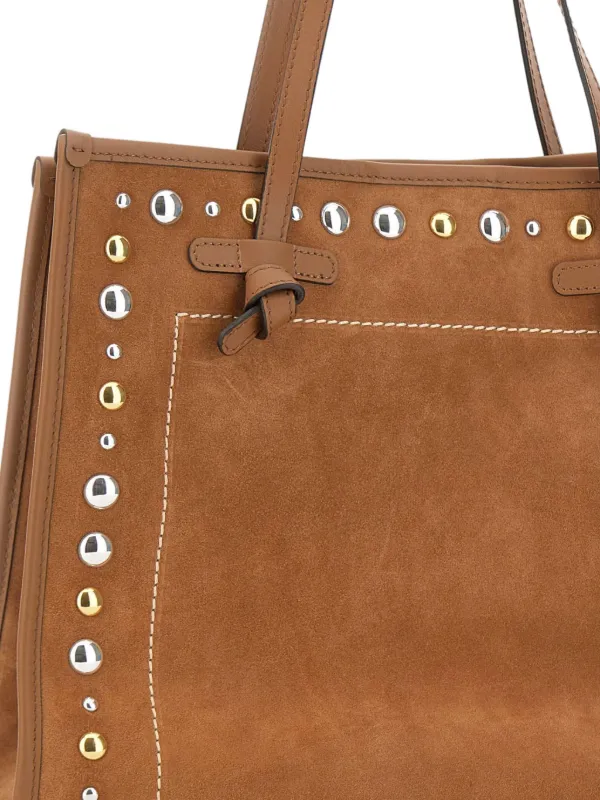 GIANNI CHIARINI Marcella スタッズ ショルダーバッグ | ブラウン 