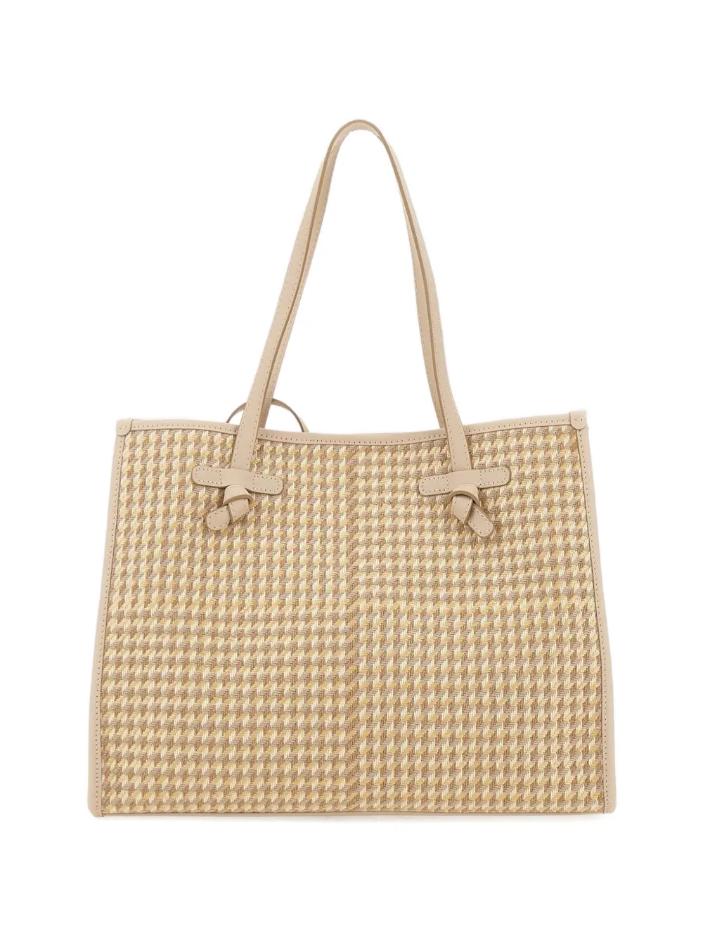 GIANNI CHIARINI Marcella houndstooth shoulder bag - Toni neutri